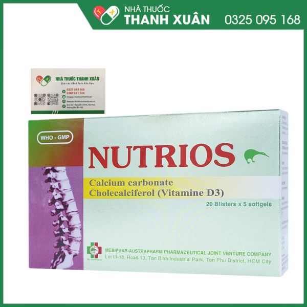 Nutrios - Phòng và điều trị loãng xương, bệnh còi xương